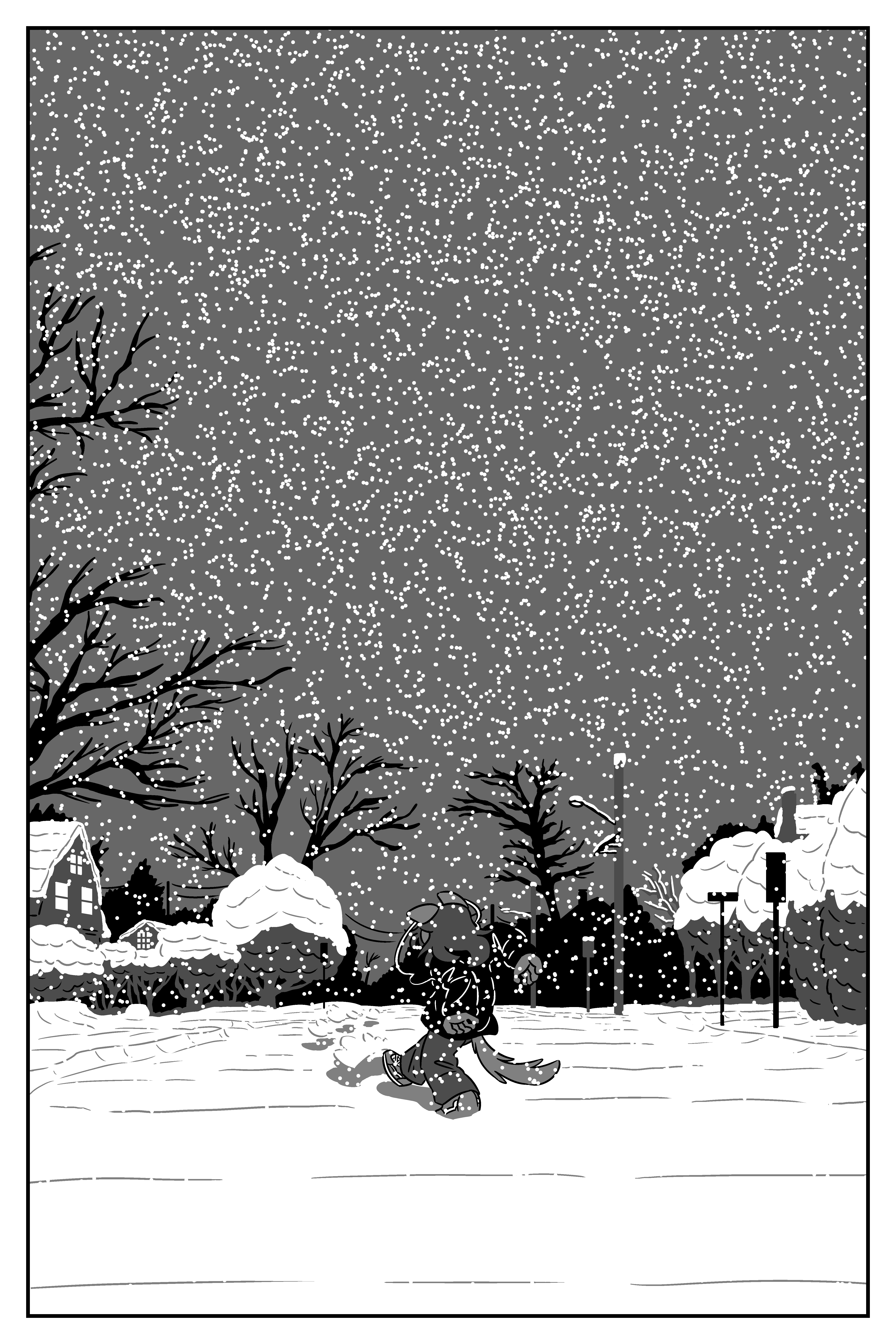 Excerpt from <i>I Liked Snowing</i>, a short autobiographical comic featured in the Spring 2024 issue of SVA's <i>Ink Magazine</i>